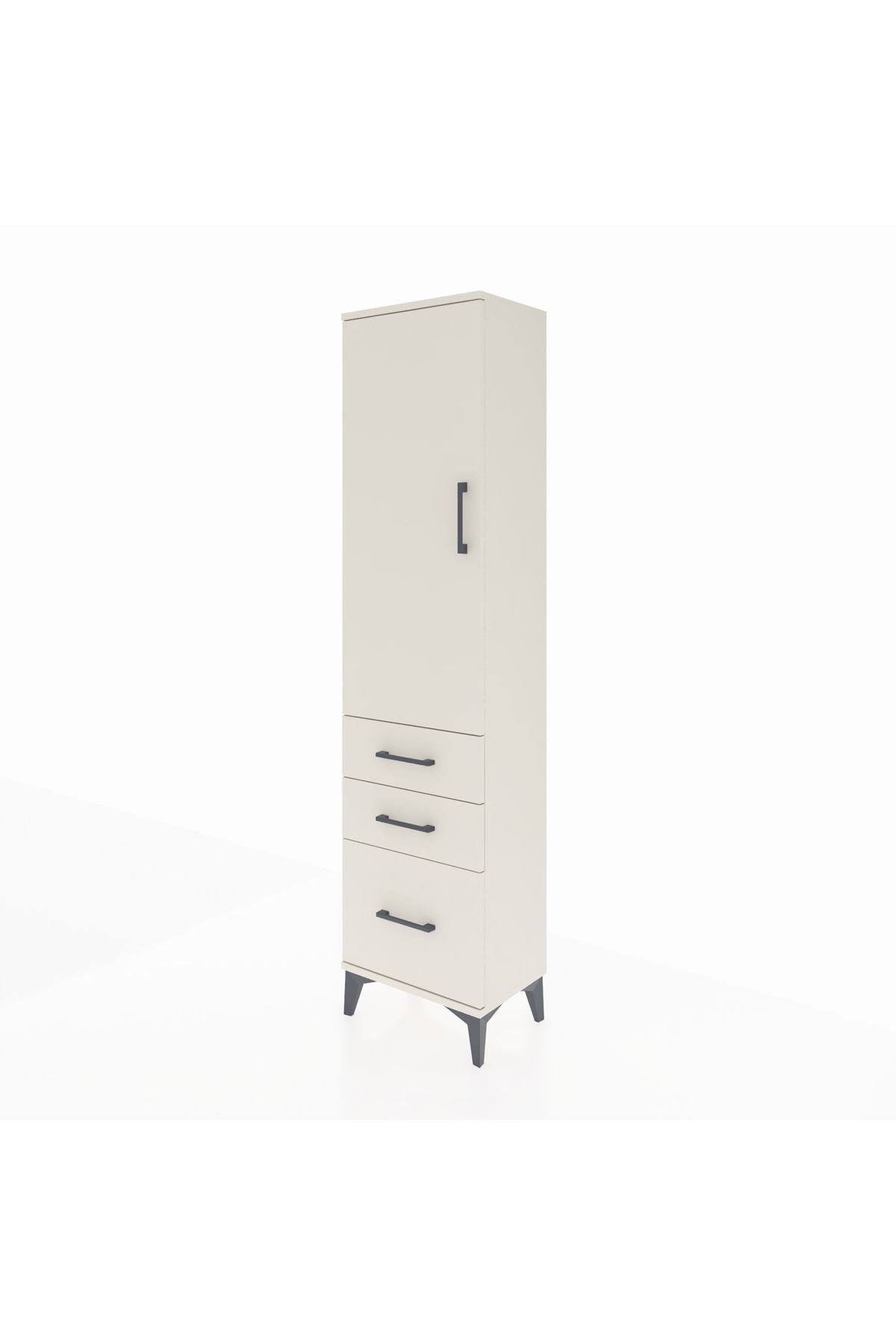 Arges Dolap 2 Raflı 3 Çekmeceli Tek Kapaklı 44x30x182 - S22M014V1A