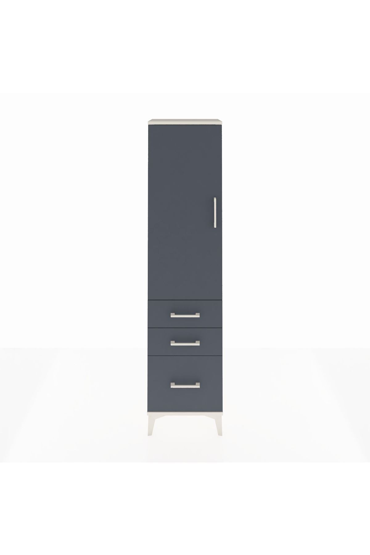 Arges Dolap 2 Raflı 3 Çekmeceli Tek Kapaklı 44x30x182 - S22M014V2A