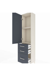 Arges Dolap 2 Raflı 3 Çekmeceli Tek Kapaklı 44x30x182 Aytaşı-Antrasit