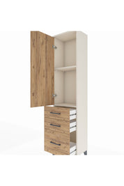 Arges Dolap 2 Raflı 3 Çekmeceli Tek Kapaklı 44x30x182 Aytaşı-Çam