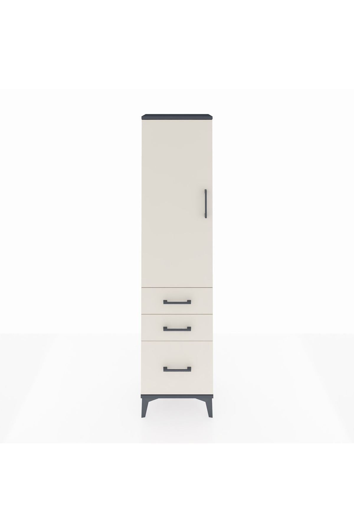 Arges Dolap 2 Raflı 3 Çekmeceli Tek Kapaklı 44x30x182 - S22M014V4A