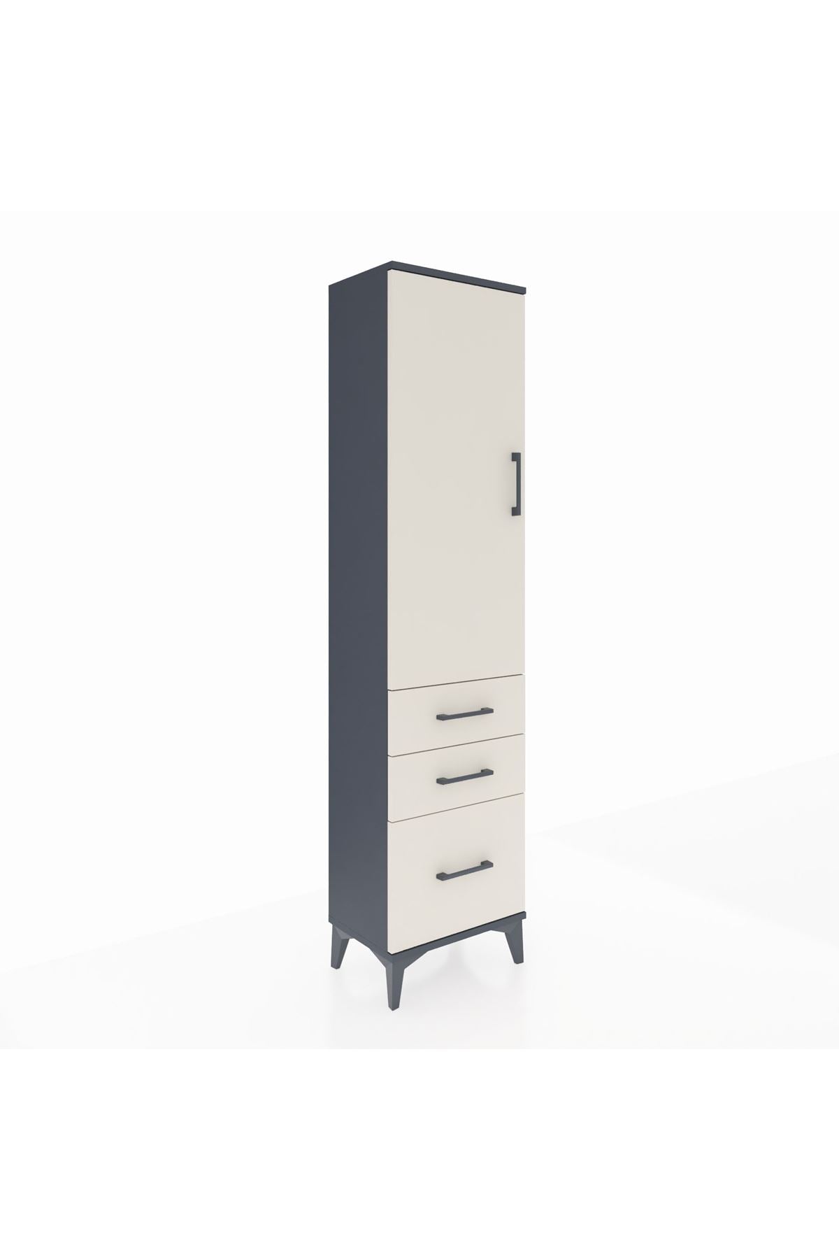 Arges Dolap 2 Raflı 3 Çekmeceli Tek Kapaklı 44x30x182 - S22M014V4A