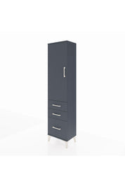 Arges Dolap 2 Raflı 3 Çekmeceli Tek Kapaklı 44x30x182 Antrasit-Antrasit