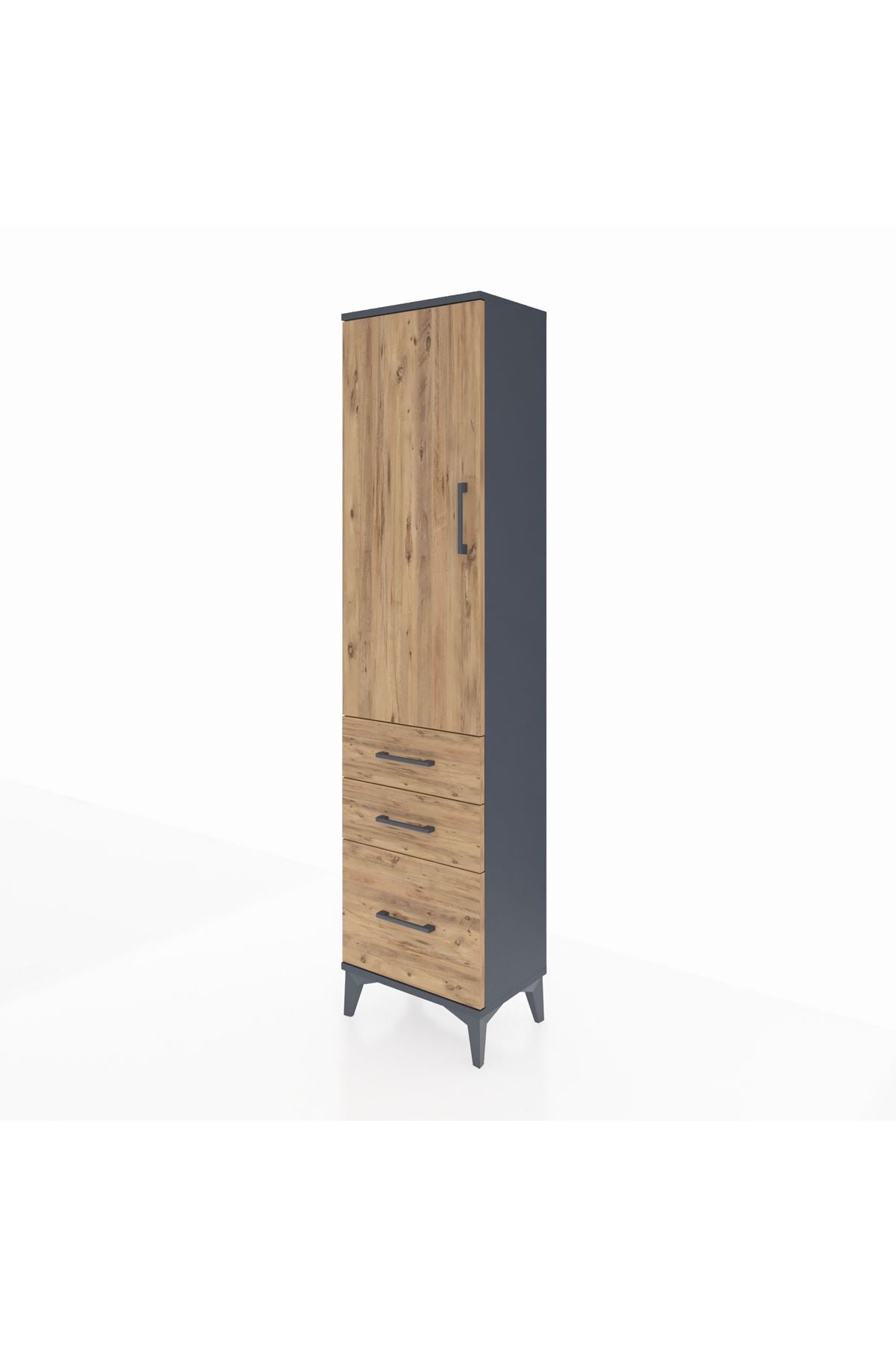 Arges Dolap 2 Raflı 3 Çekmeceli Tek Kapaklı 44x30x182 - S22M014V6A