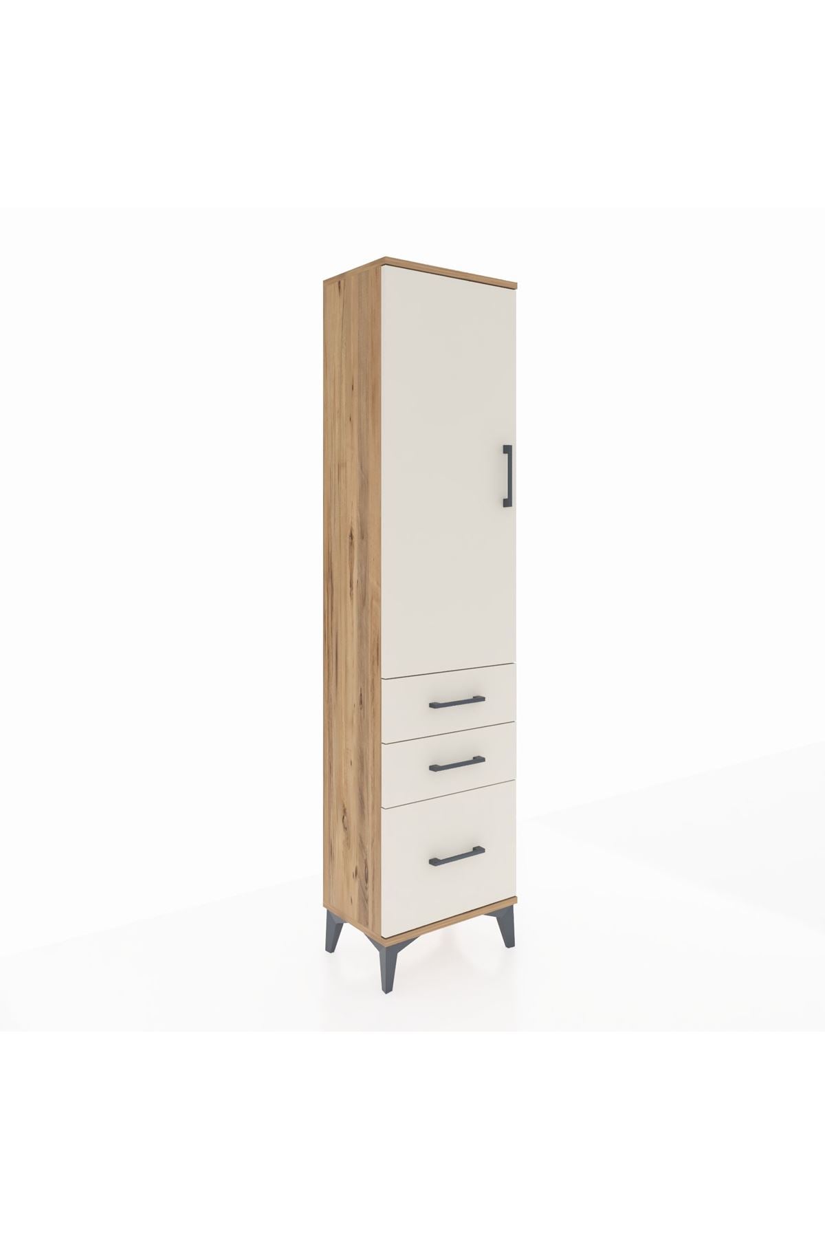 Arges Dolap 2 Raflı 3 Çekmeceli Tek Kapaklı 44x30x182 - S22M014V7A
