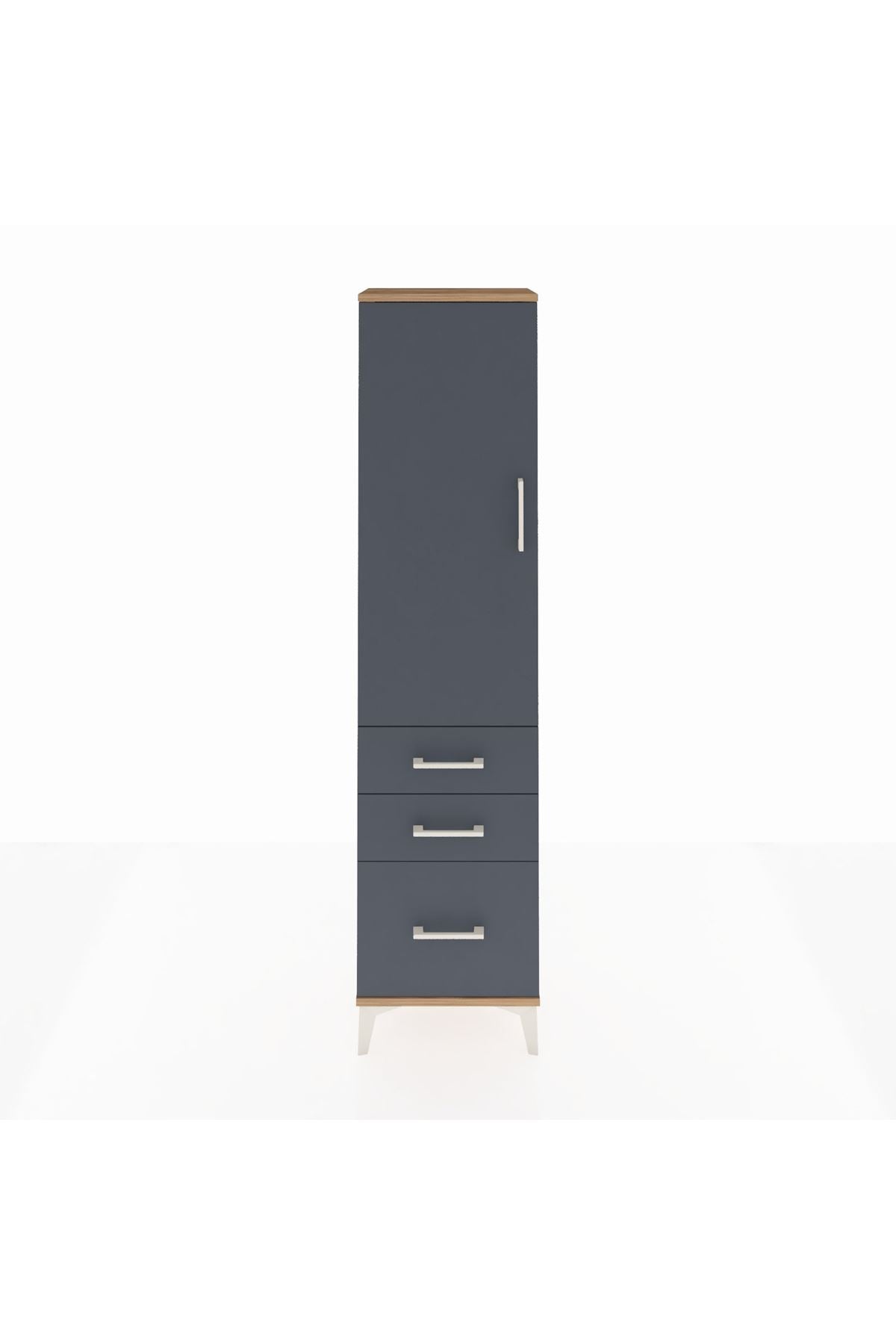 Arges Dolap 2 Raflı 3 Çekmeceli Tek Kapaklı 44x30x182 - S22M014V8A