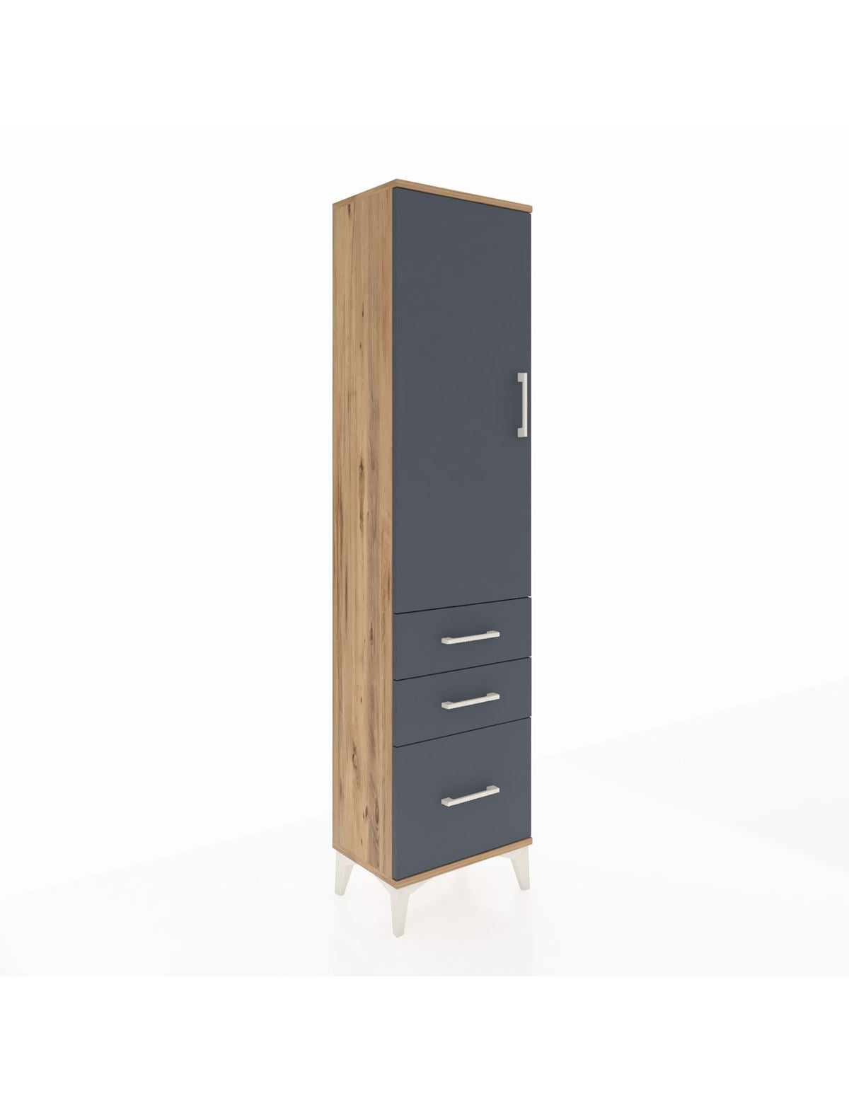 Arges Dolap 2 Raflı 3 Çekmeceli Tek Kapaklı 44x30x182 - S22M014V8A