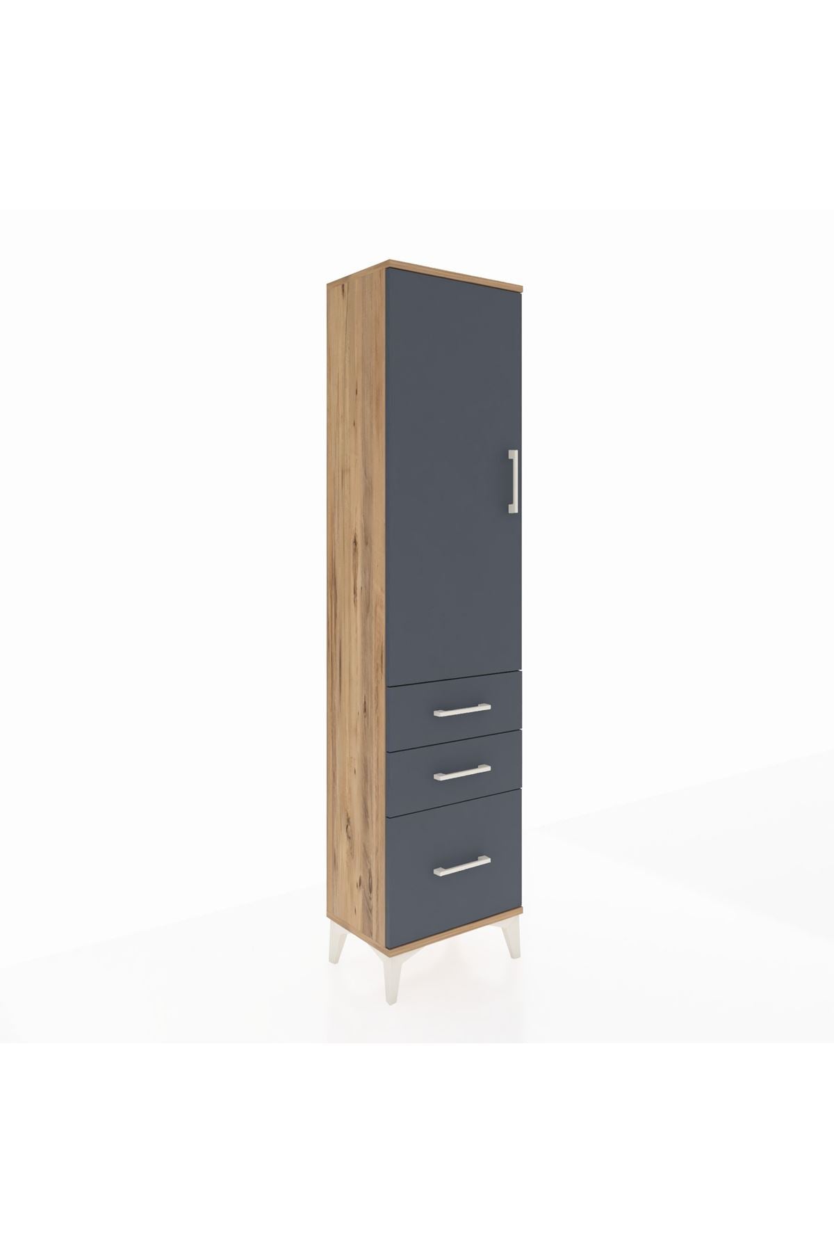 Arges Dolap 2 Raflı 3 Çekmeceli Tek Kapaklı 44x30x182 - S22M014V8A