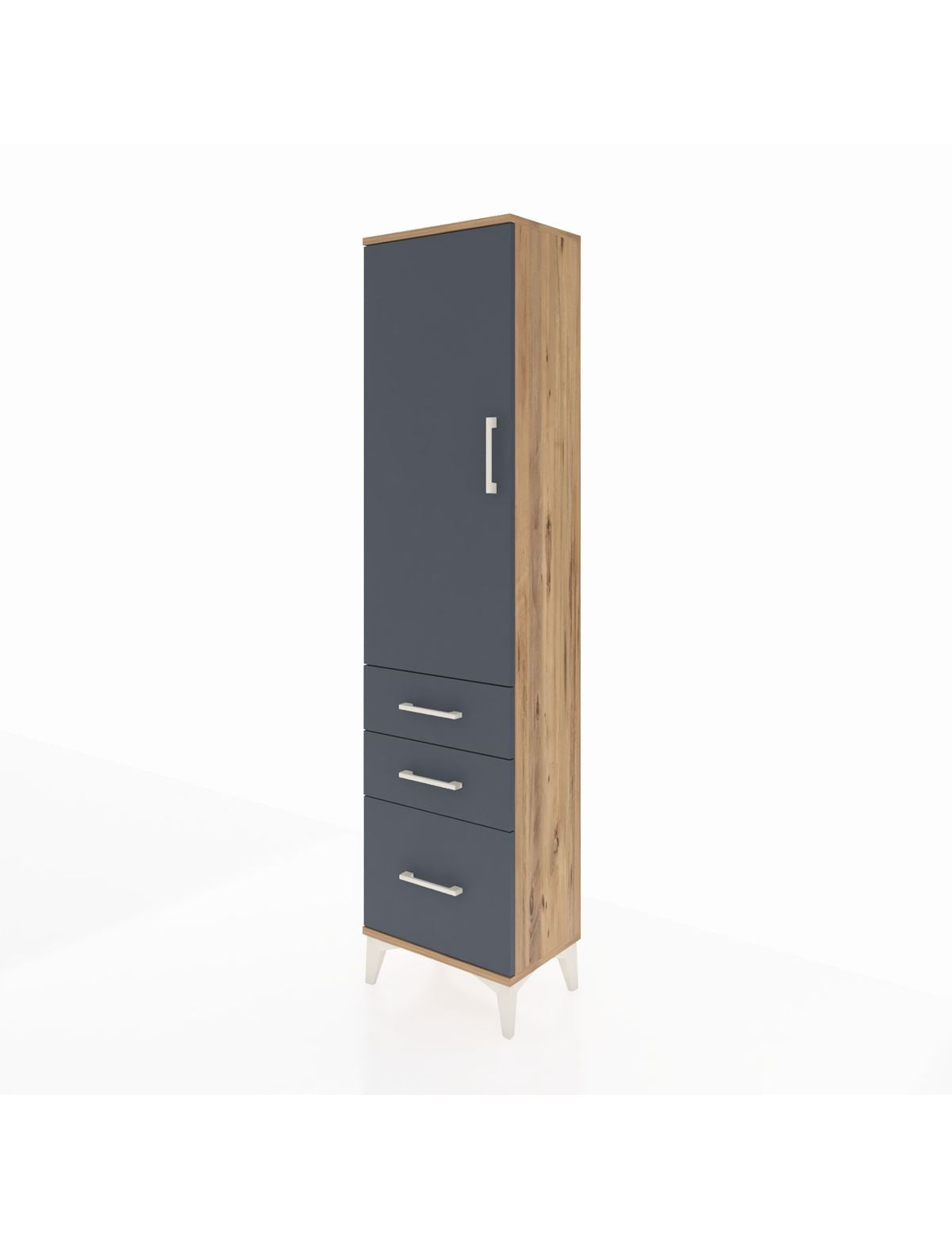 Arges Dolap 2 Raflı 3 Çekmeceli Tek Kapaklı 44x30x182 - S22M014V8A