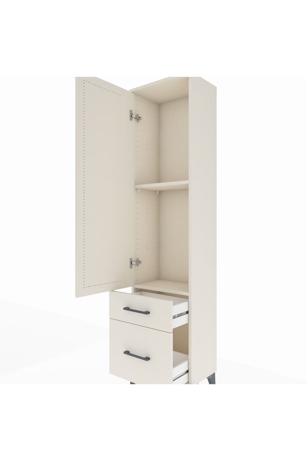 Arges Dolap 2 Raflı 2 Çekmeceli Tek Kapaklı 44x30x182 Aytaşı-Aytaşı