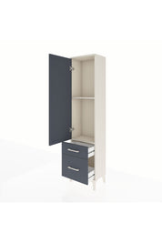 Arges Dolap 2 Raflı 2 Çekmeceli Tek Kapaklı 44x30x182 Aytaşı-Antrasit