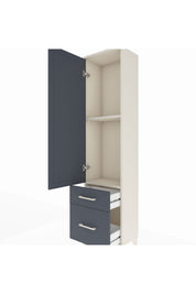 Arges Dolap 2 Raflı 2 Çekmeceli Tek Kapaklı 44x30x182 Aytaşı-Antrasit