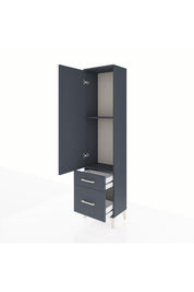 Arges Dolap 2 Raflı 2 Çekmeceli Tek Kapaklı 44x30x182 Antrasit-Antrasit
