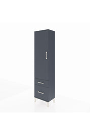 Arges Dolap 2 Raflı 2 Çekmeceli Tek Kapaklı 44x30x182 Antrasit-Antrasit