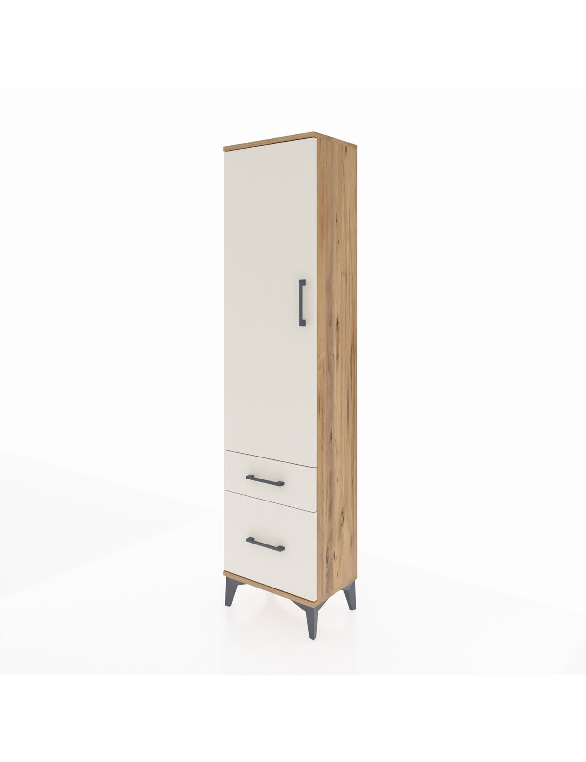 Arges Dolap 2 Raflı 2 Çekmeceli Tek Kapaklı 44x30x182 - S22M015V7A