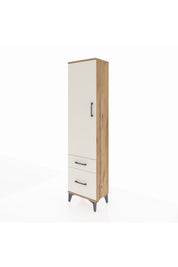 Arges Dolap 2 Raflı 2 Çekmeceli Tek Kapaklı 44x30x182 Çam-Aytaşı