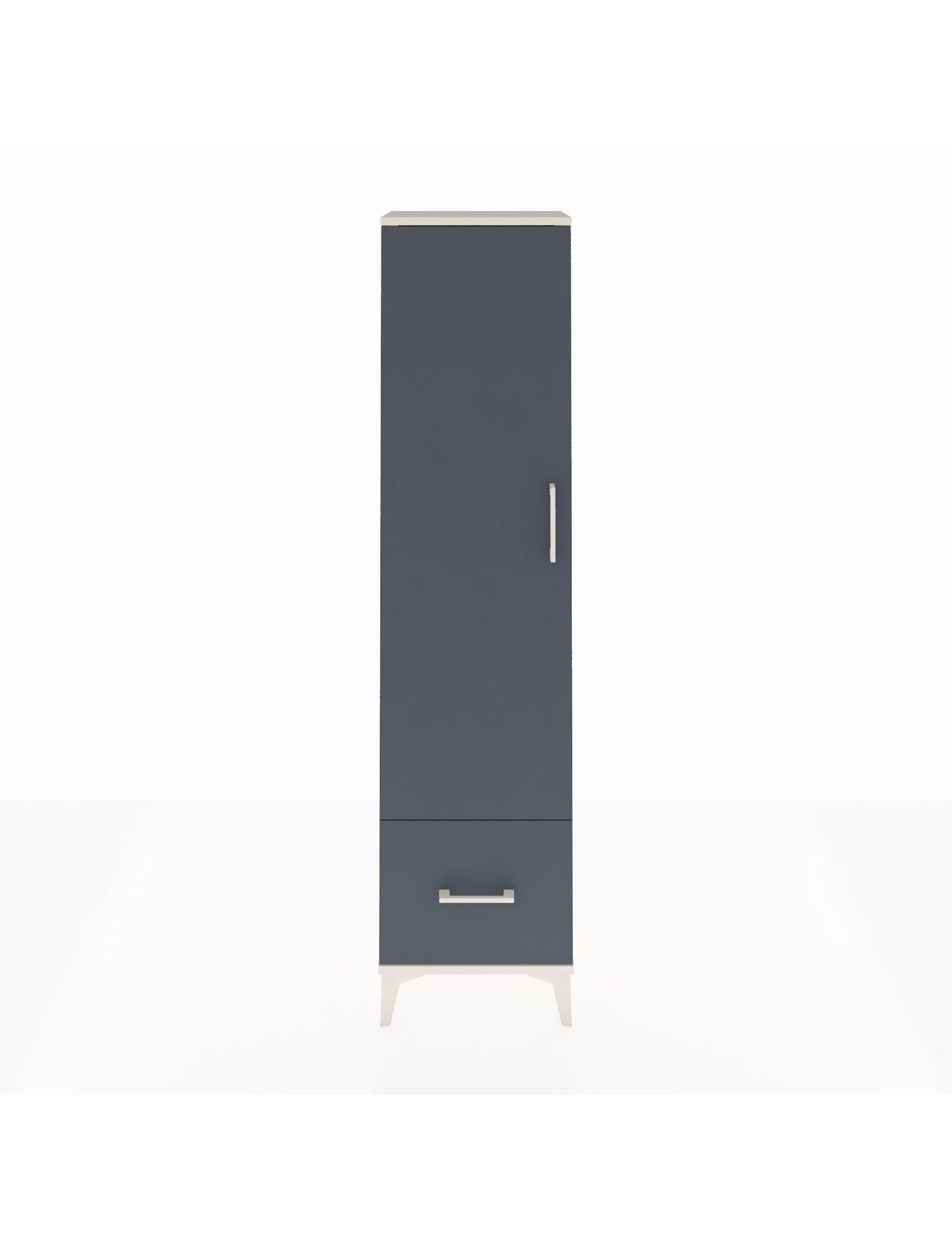 Arges Dolap 5 Raflı Tek Çekmeceli Tek Kapaklı 44x30x182 Aytaşı-Antrasit