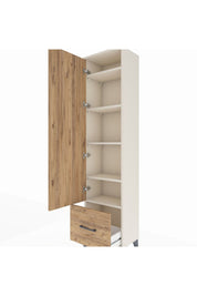 Arges Dolap 5 Raflı Tek Çekmeceli Tek Kapaklı 44x30x182 Aytaşı-Çam