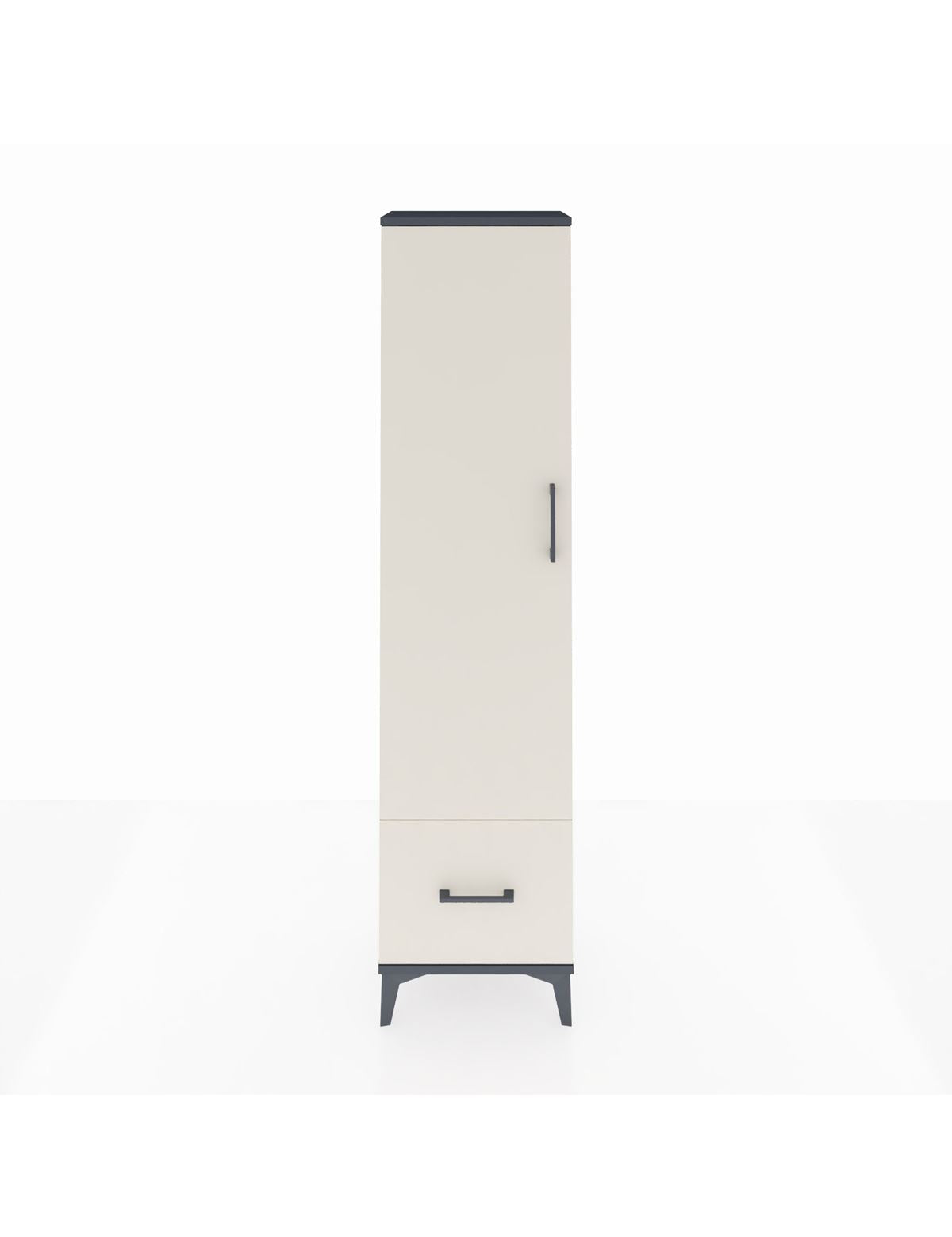 Arges Dolap 5 Raflı Tek Çekmeceli Tek Kapaklı 44x30x182 Antrasit-Aytaşı