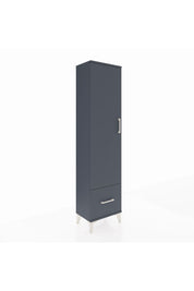 Arges Dolap 5 Raflı Tek Çekmeceli Tek Kapaklı 44x30x182 Antrasit-Antrasit