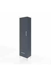 Arges Dolap 5 Raflı Tek Çekmeceli Tek Kapaklı 44x30x182 Antrasit-Antrasit