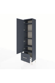 Arges Dolap 5 Raflı Tek Çekmeceli Tek Kapaklı 44x30x182 Antrasit-Antrasit