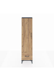 Arges Dolap 5 Raflı Tek Çekmeceli Tek Kapaklı 44x30x182 Antrasit-Çam