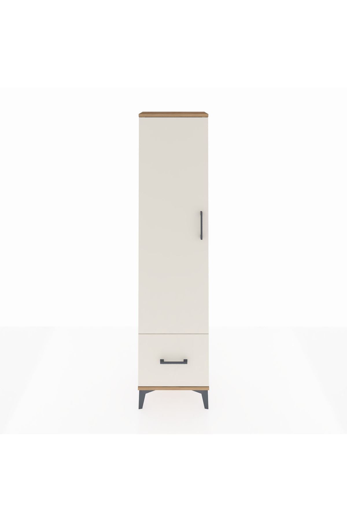 Arges Dolap 5 Raflı Tek Çekmeceli Tek Kapaklı 44x30x182 Çam-Aytaşı