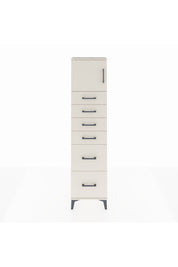 Arges Dolap Tek Raflı 6 Çekmeceli Tek Kapaklı 44x30x182 Aytaşı-Aytaşı