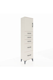 Arges Dolap Tek Raflı 5 Çekmeceli Tek Kapaklı 44x30x182 Aytaşı-Aytaşı