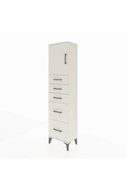 Arges Dolap Tek Raflı 5 Çekmeceli Tek Kapaklı 44x30x182 Aytaşı-Aytaşı