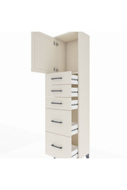 Arges Dolap Tek Raflı 5 Çekmeceli Tek Kapaklı 44x30x182 Aytaşı-Aytaşı