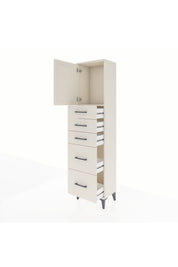 Arges Dolap Tek Raflı 5 Çekmeceli Tek Kapaklı 44x30x182 Aytaşı-Aytaşı