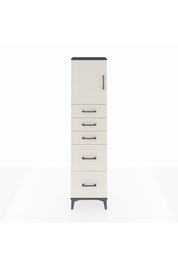 Arges Dolap Tek Raflı 5 Çekmeceli Tek Kapaklı 44x30x182 Antrasit-Aytaşı