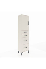 Arges Dolap Tek Raflı 4 Çekmeceli Tek Kapaklı 44x30x182 Aytaşı-Aytaşı