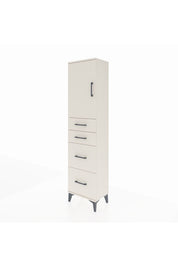 Arges Dolap Tek Raflı 4 Çekmeceli Tek Kapaklı 44x30x182 Aytaşı-Aytaşı