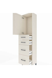 Arges Dolap Tek Raflı 4 Çekmeceli Tek Kapaklı 44x30x182 Aytaşı-Aytaşı