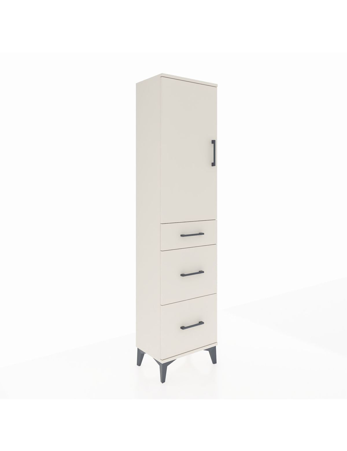 Arges Dolap 3 Raflı 3 Çekmeceli Tek Kapaklı 44x30x182 Aytaşı-Aytaşı