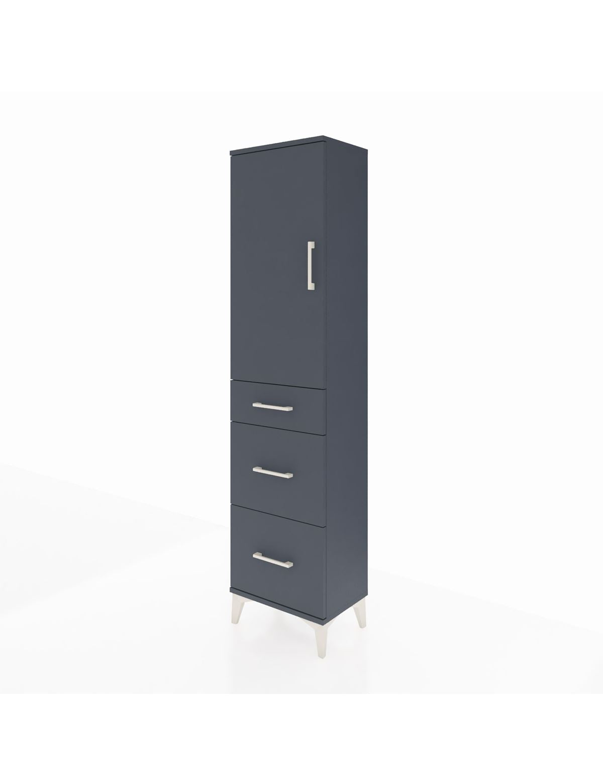 Arges Dolap 3 Raflı 3 Çekmeceli Tek Kapaklı 44x30x182 - S22M020V5A