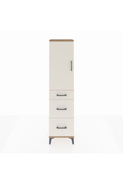 Arges Dolap 3 Raflı 3 Çekmeceli Tek Kapaklı 44x30x182 Çam-Aytaşı