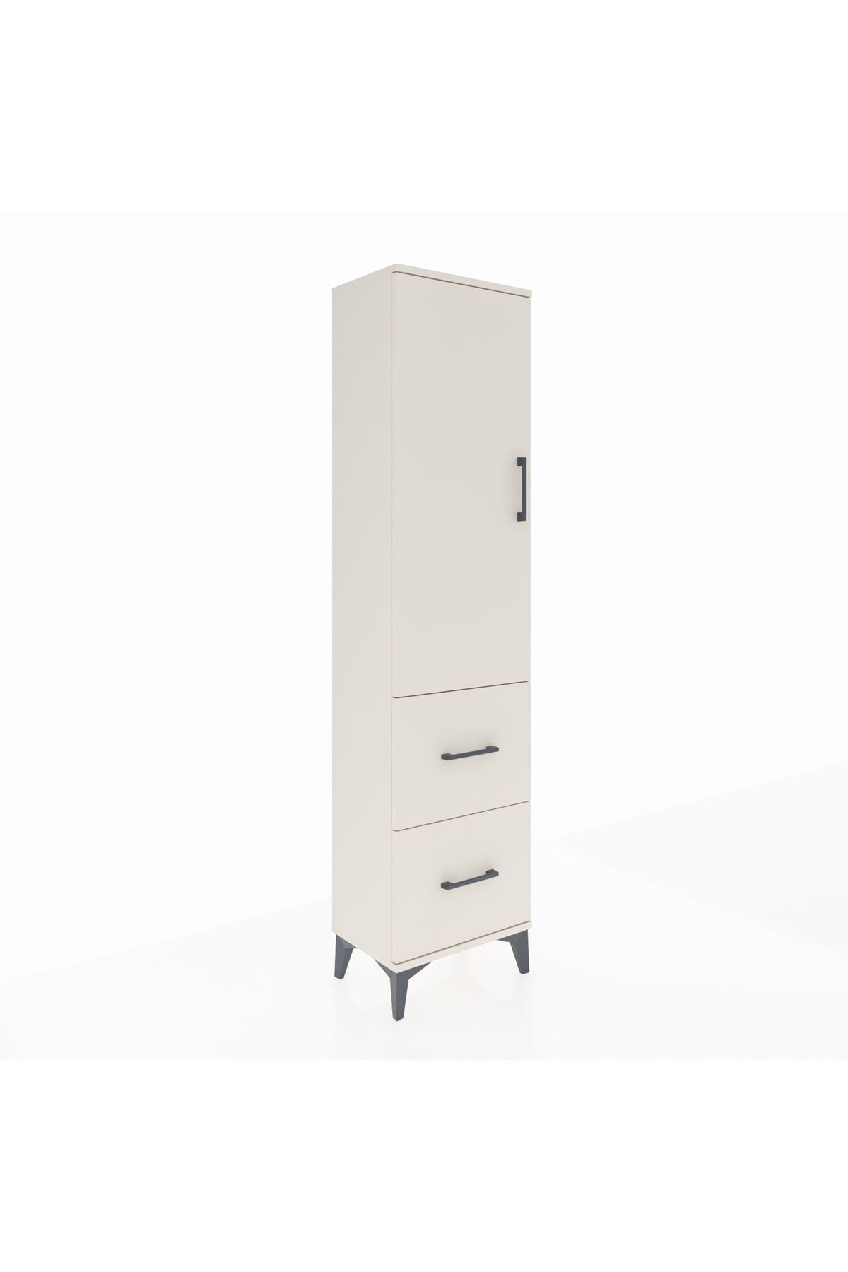 Arges Dolap 4 Raflı 2 Çekmeceli Tek Kapaklı 44x30x182 Aytaşı-Aytaşı