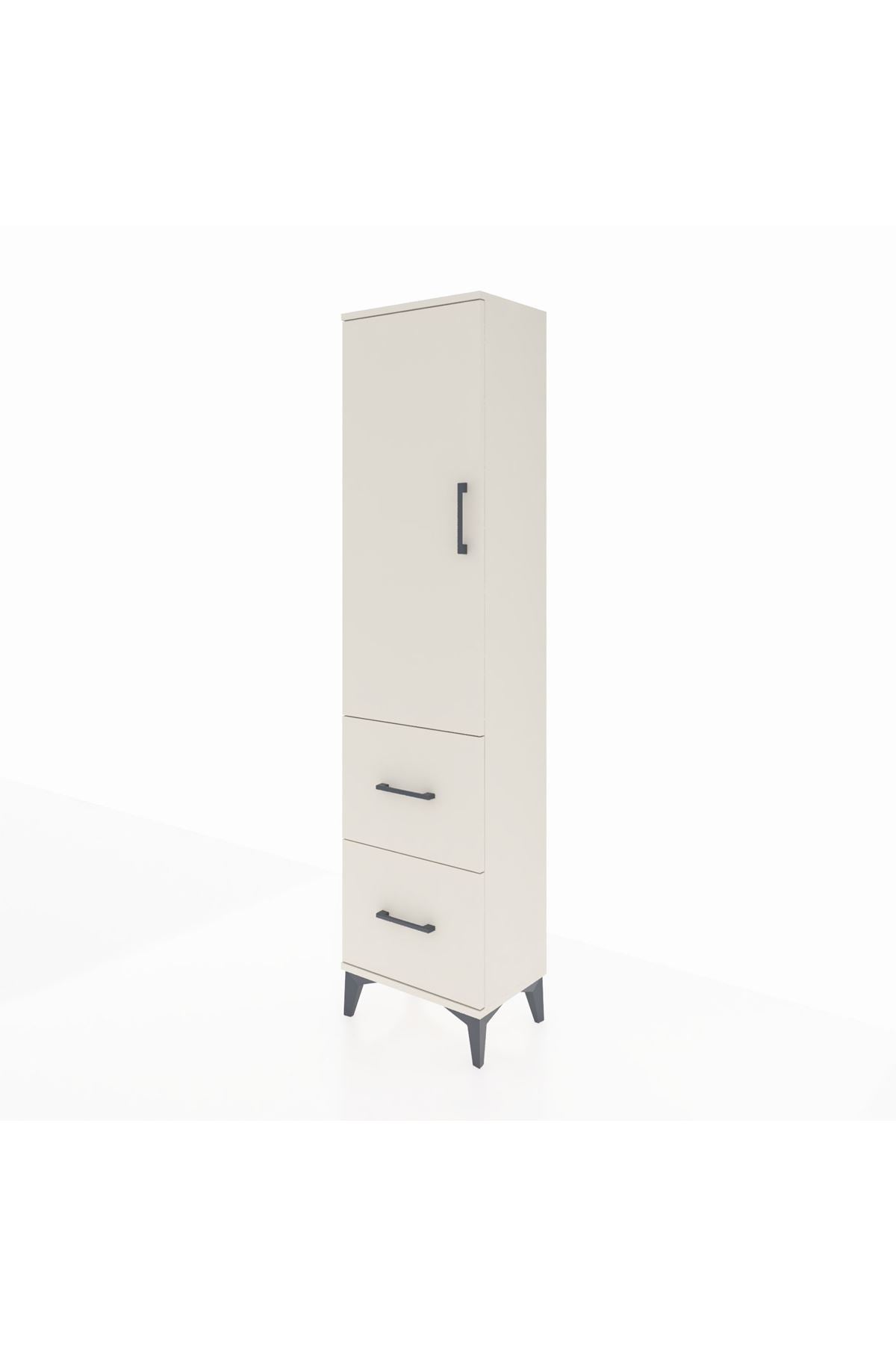 Arges Dolap 4 Raflı 2 Çekmeceli Tek Kapaklı 44x30x182 Aytaşı-Aytaşı