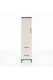 Arges Dolap 4 Raflı 2 Çekmeceli Tek Kapaklı 44x30x182 Antrasit-Aytaşı