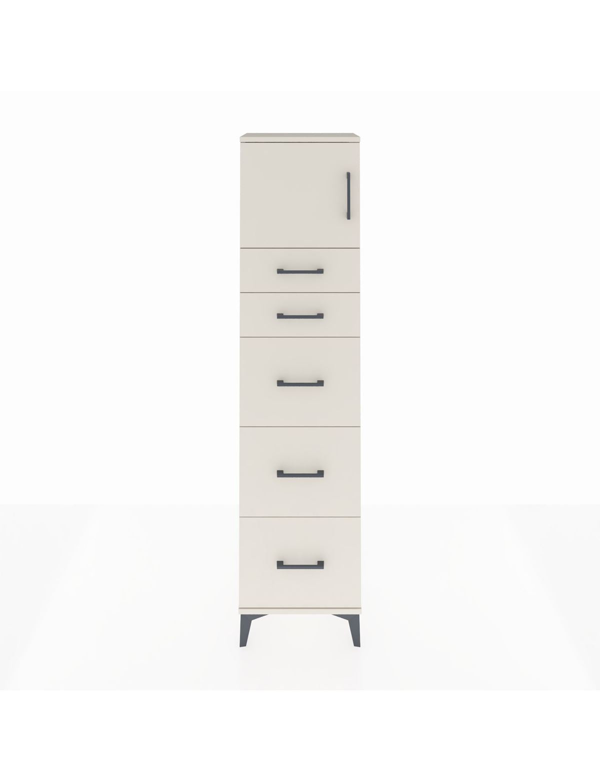 Arges Dolap Tek Raflı 5 Çekmeceli Tek Kapaklı 44x30x182 Aytaşı-Aytaşı