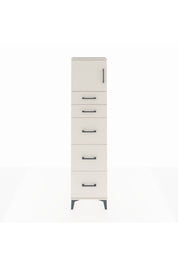 Arges Dolap Tek Raflı 5 Çekmeceli Tek Kapaklı 44x30x182 Aytaşı-Aytaşı