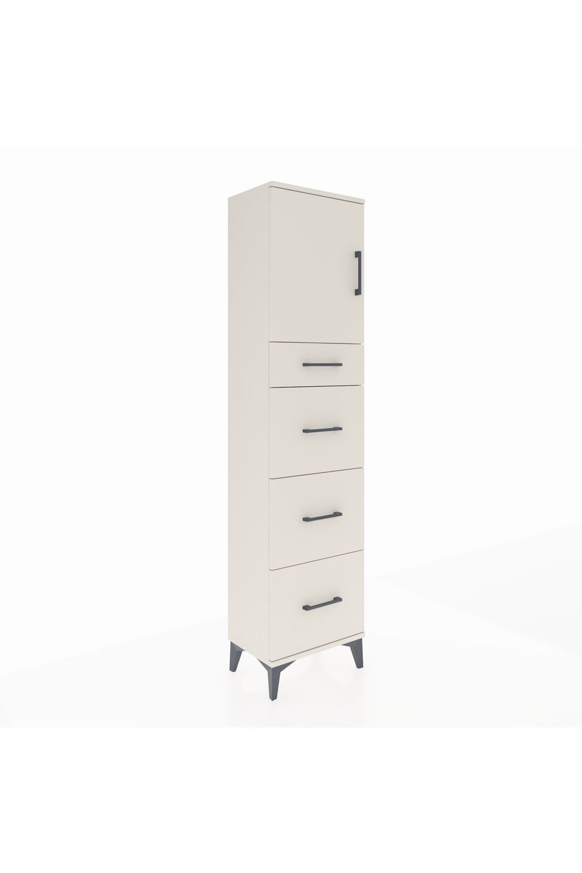 Arges Dolap 2 Raflı 4 Çekmeceli Tek Kapaklı 44x30x182 Aytaşı-Aytaşı