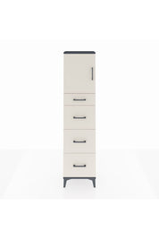 Arges Dolap 2 Raflı 4 Çekmeceli Tek Kapaklı 44x30x182 Antrasit-Aytaşı