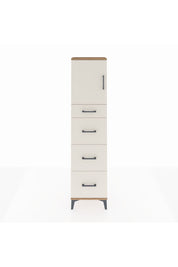 Arges Dolap 2 Raflı 4 Çekmeceli Tek Kapaklı 44x30x182 Çam-Aytaşı