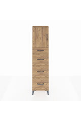 Arges Dolap 2 Raflı 4 Çekmeceli Tek Kapaklı 44x30x182