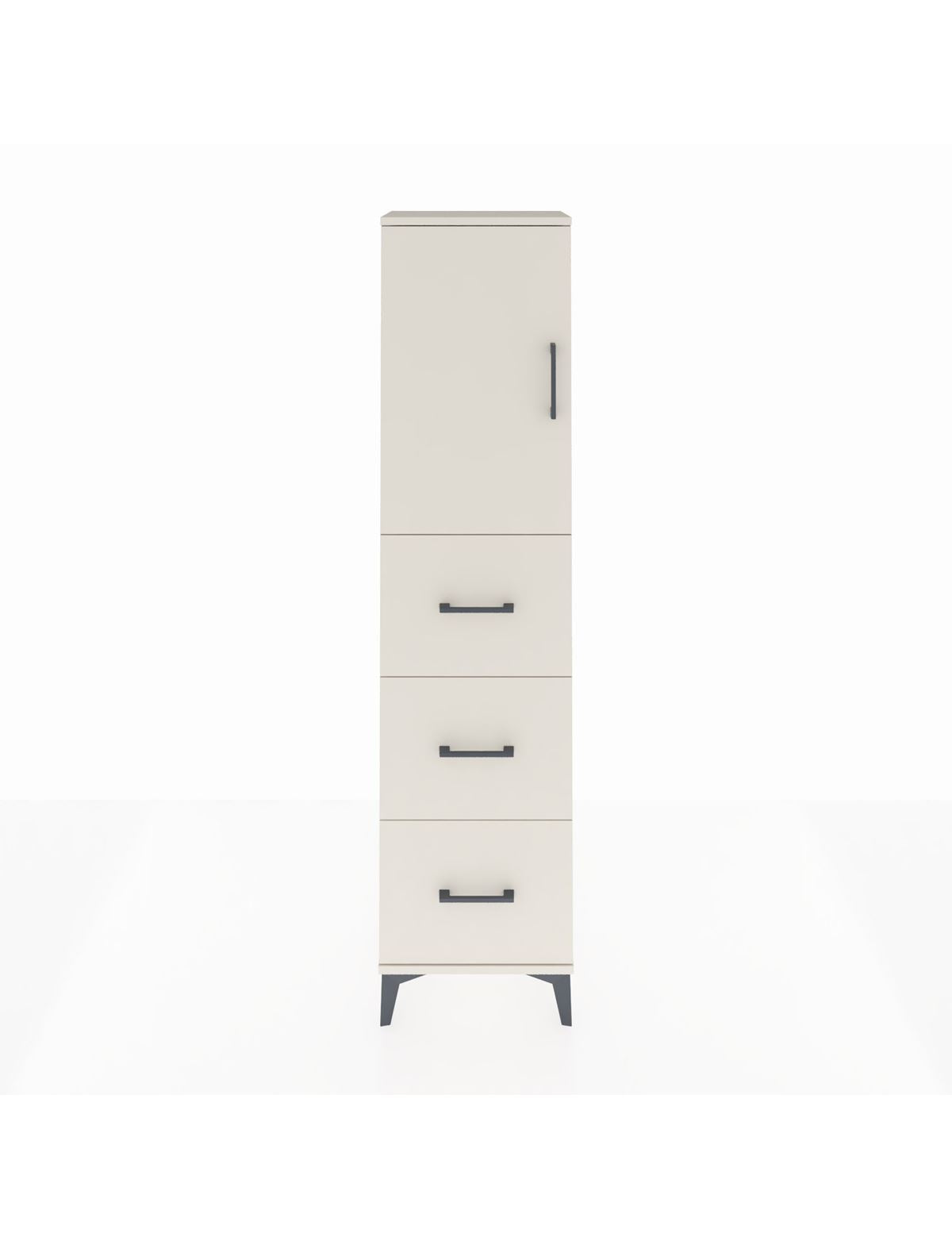 Arges Dolap Tek Raflı 3 Çekmeceli Tek Kapaklı 44x30x182 Aytaşı-Aytaşı